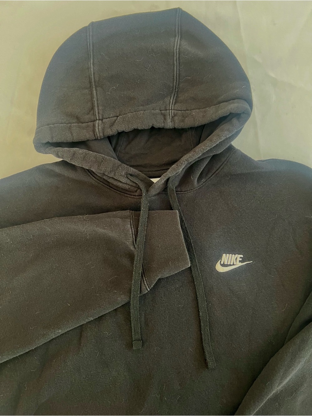 Nike Black Hoodie with White Swoosh